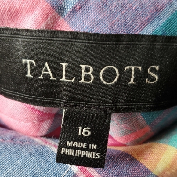 Talbot Madras Plaid Multicolor Lined Skirt Size 16 - Picture 2 of 9